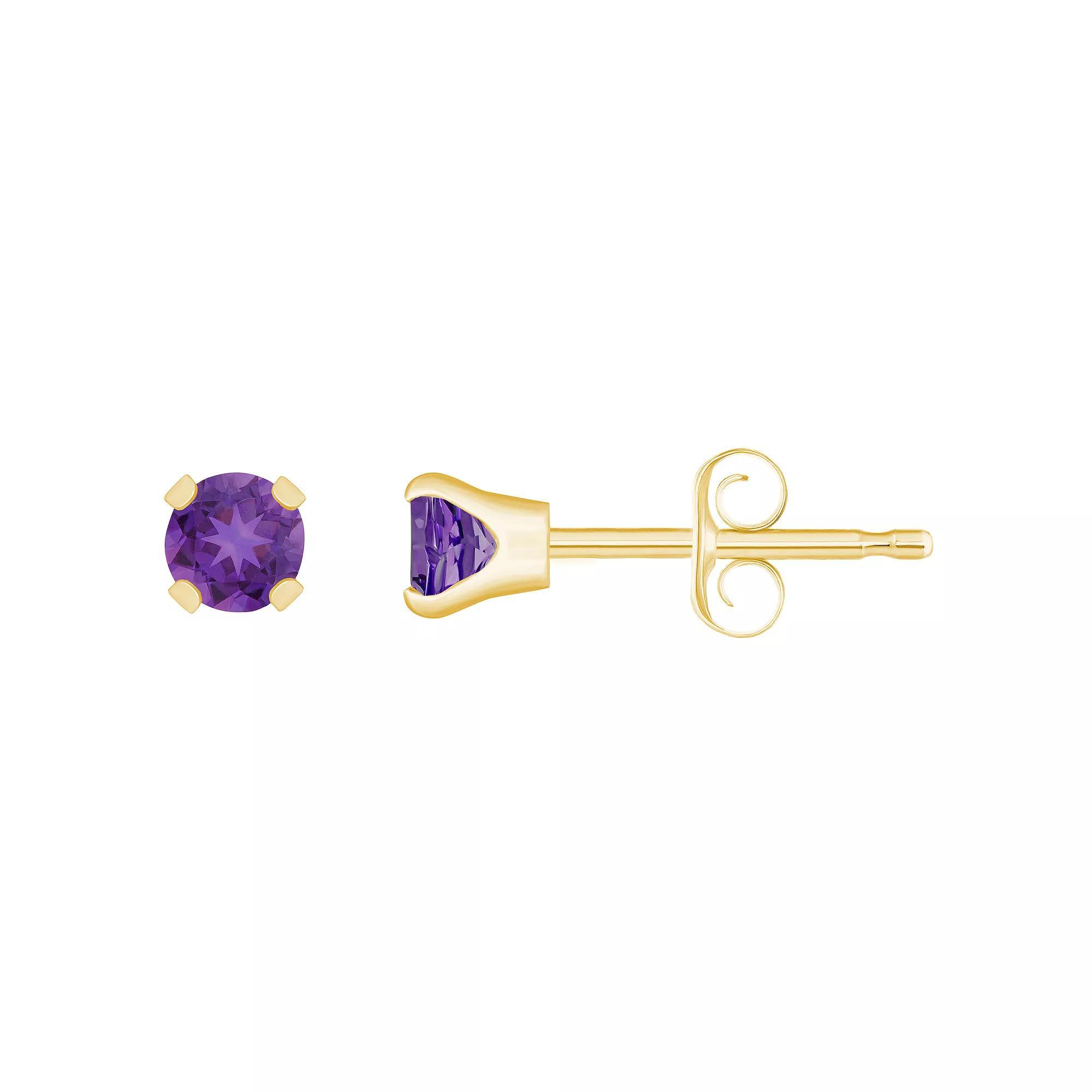 14k White Gold Gemstone Stud Earrings, Women's, December Product Image