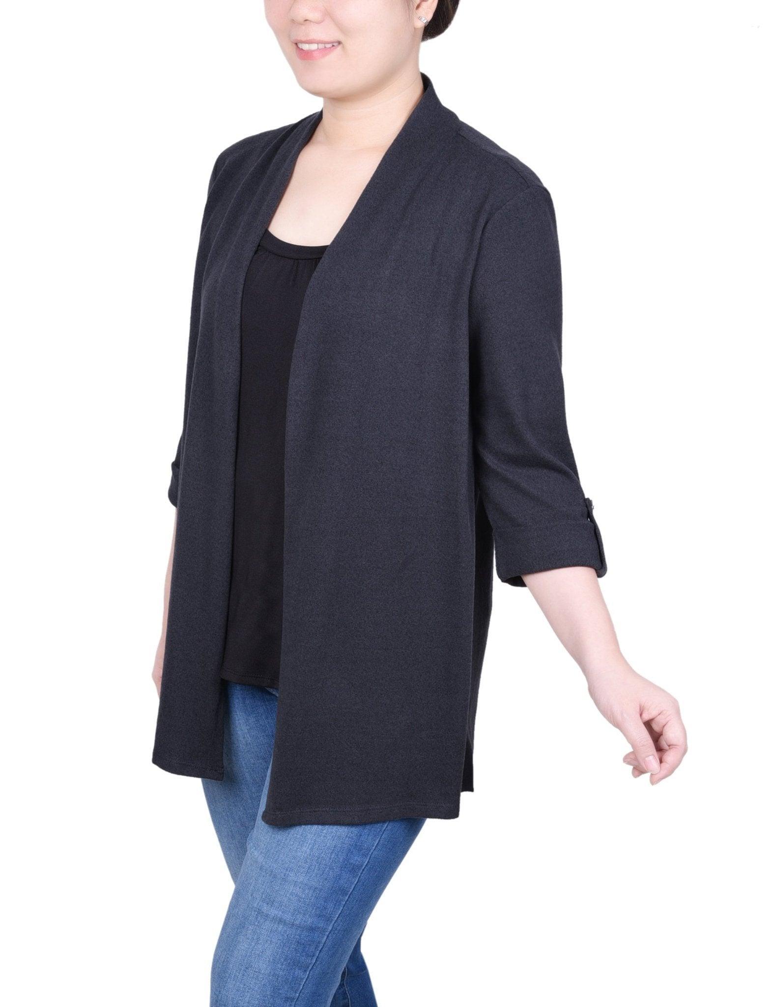 3/4 Length Sleeve Two In One Top - Petite Product Image