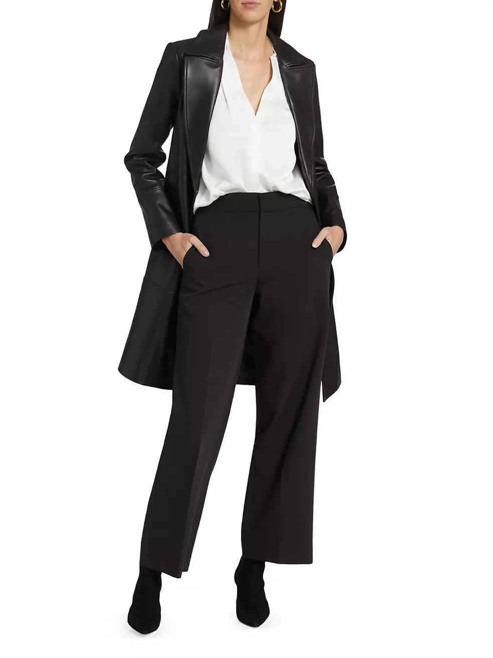 Wrap Walker Lamb Leather Coat Product Image
