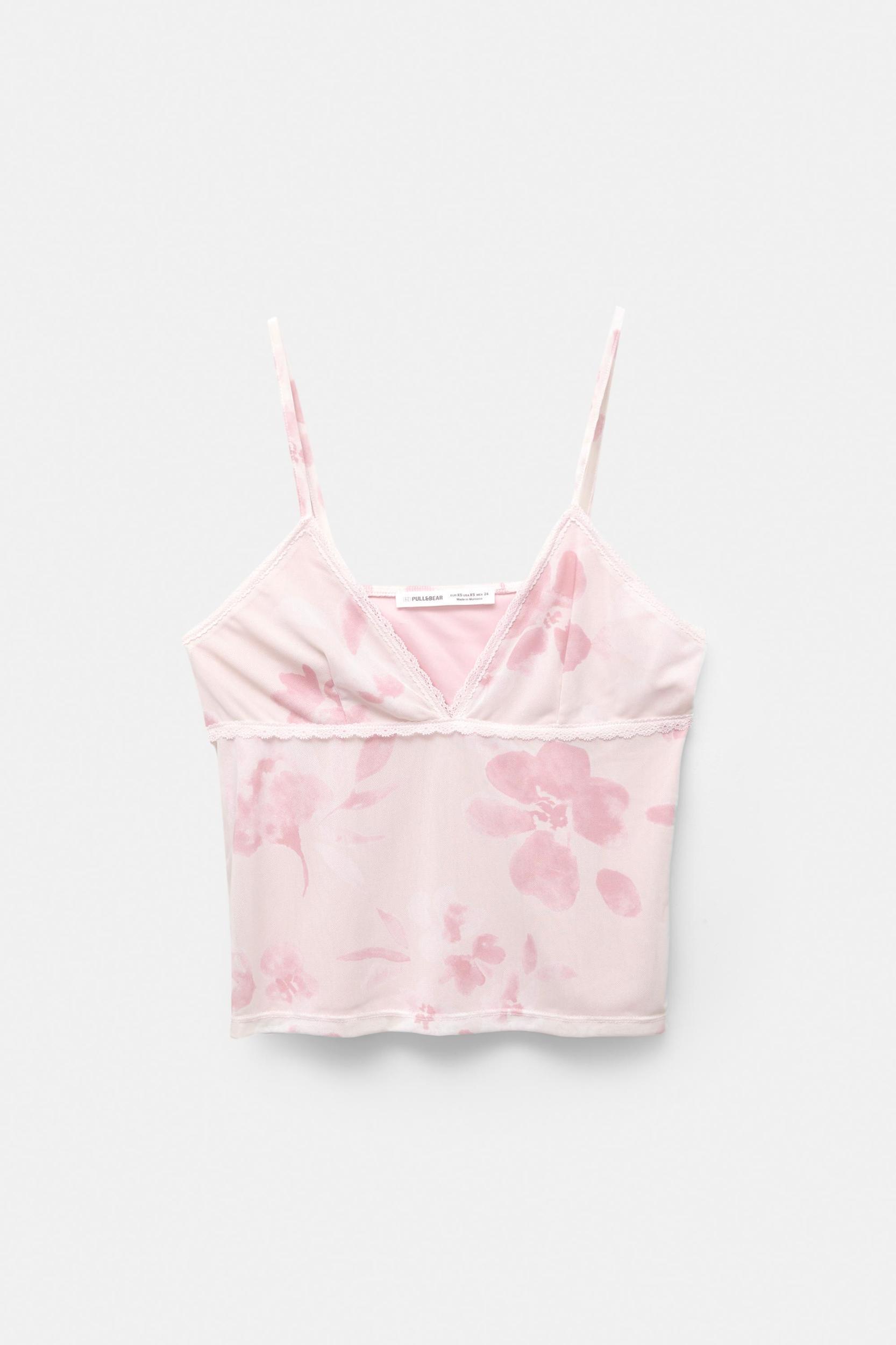 Embroidered floral top Product Image