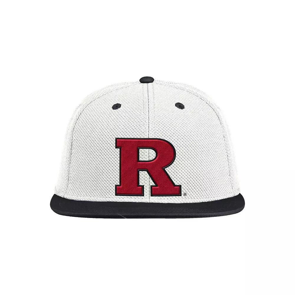 Men's adidas White Rutgers Scarlet Knights On-Field Baseball Fitted Hat, Size: 8 Product Image