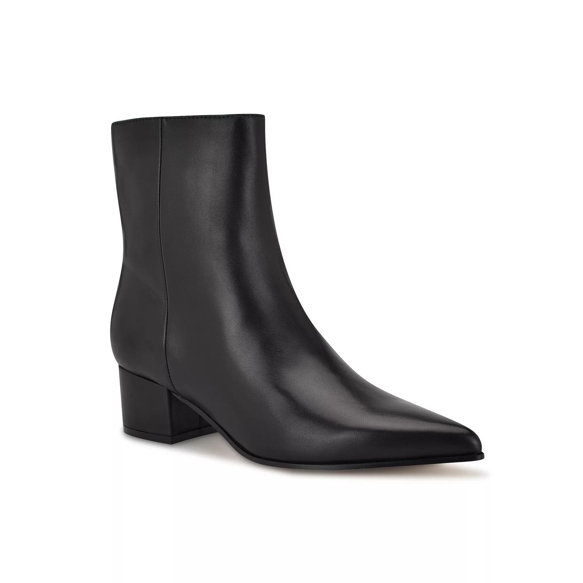 Nine West Maribu Women's Pointy Toe Dress Ankle Boots, Size: 6.5, Black Leather Product Image