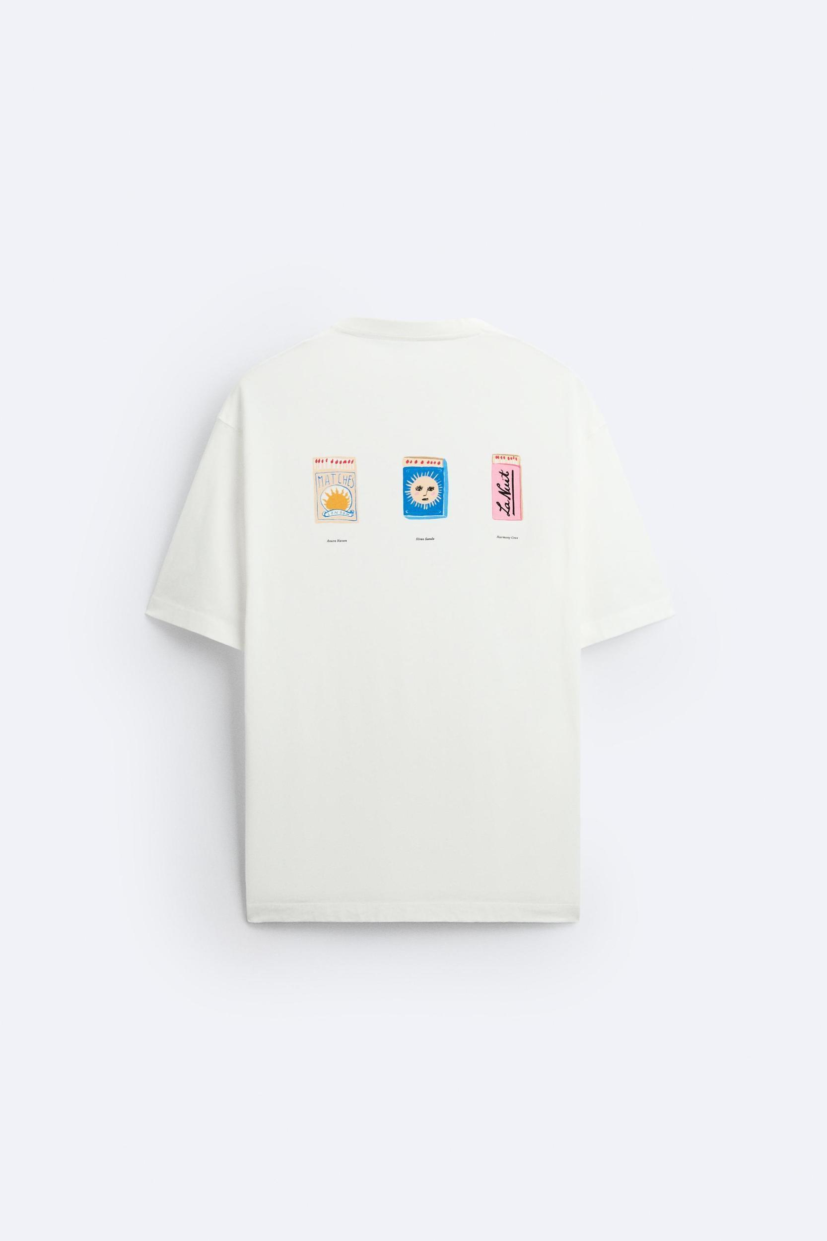 CONTRASTING PRINT T-SHIRT Product Image