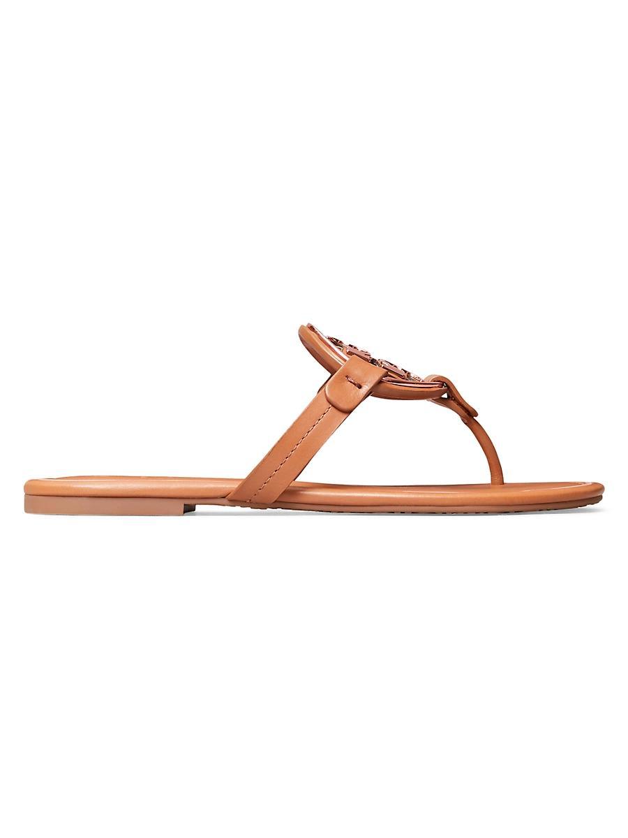 Womens Miller Metal Leather Thong Sandals Product Image