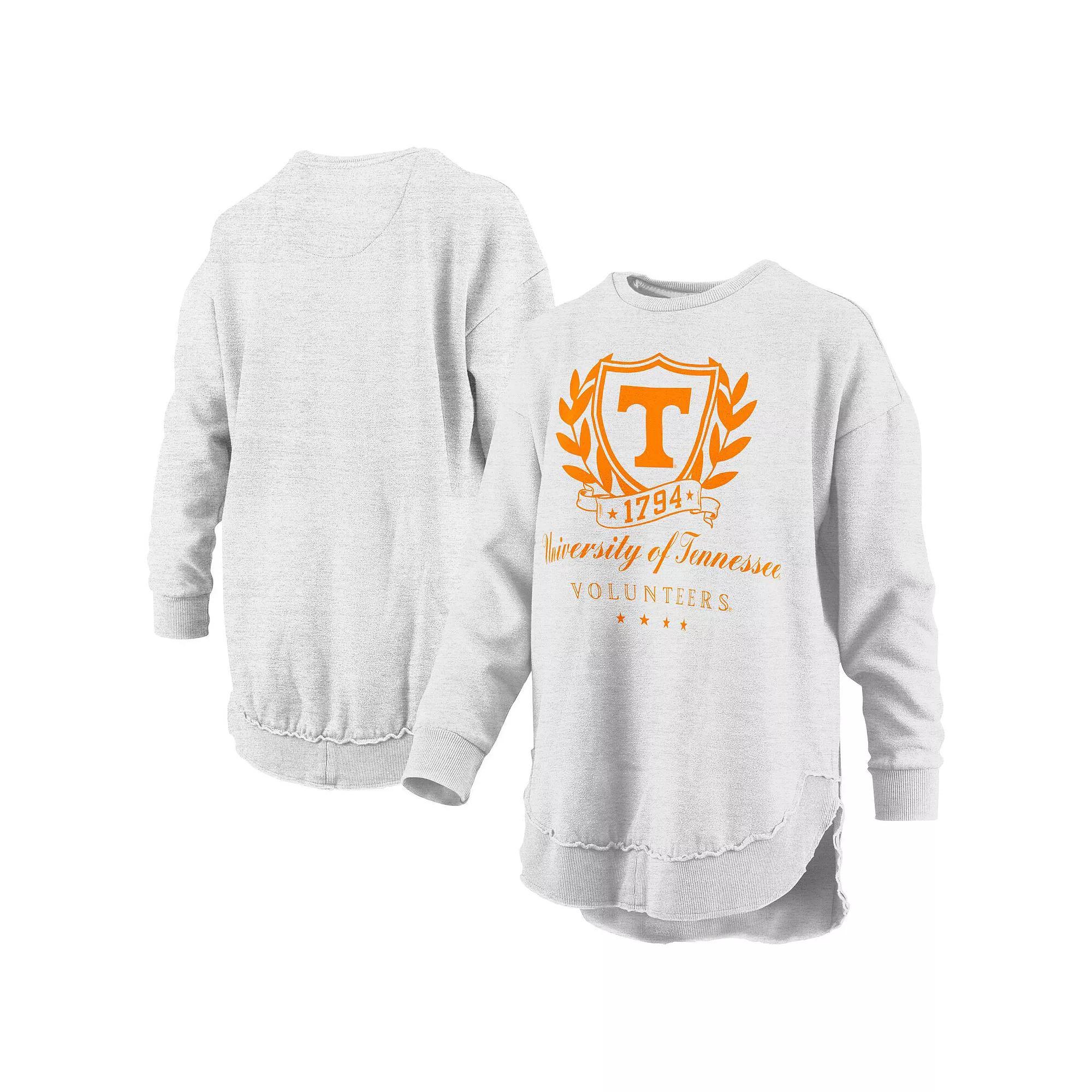 Women's Pressbox Heather Gray Tennessee Volunteers Field Day Melange Poncho Pullover Sweatshirt, Size: XL, Grey Product Image