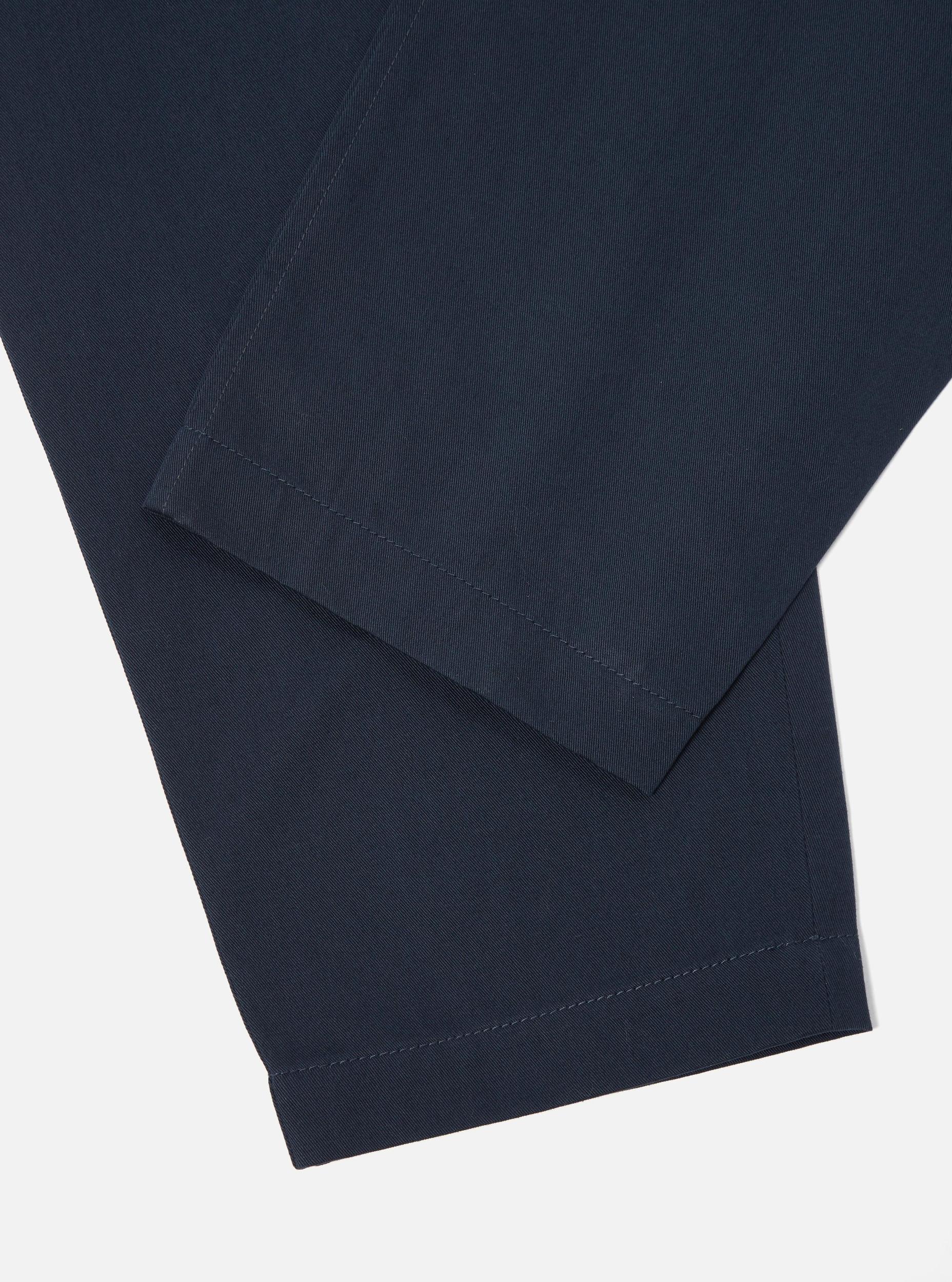 Universal Works Pleated Track Pant in Navy Twill Product Image