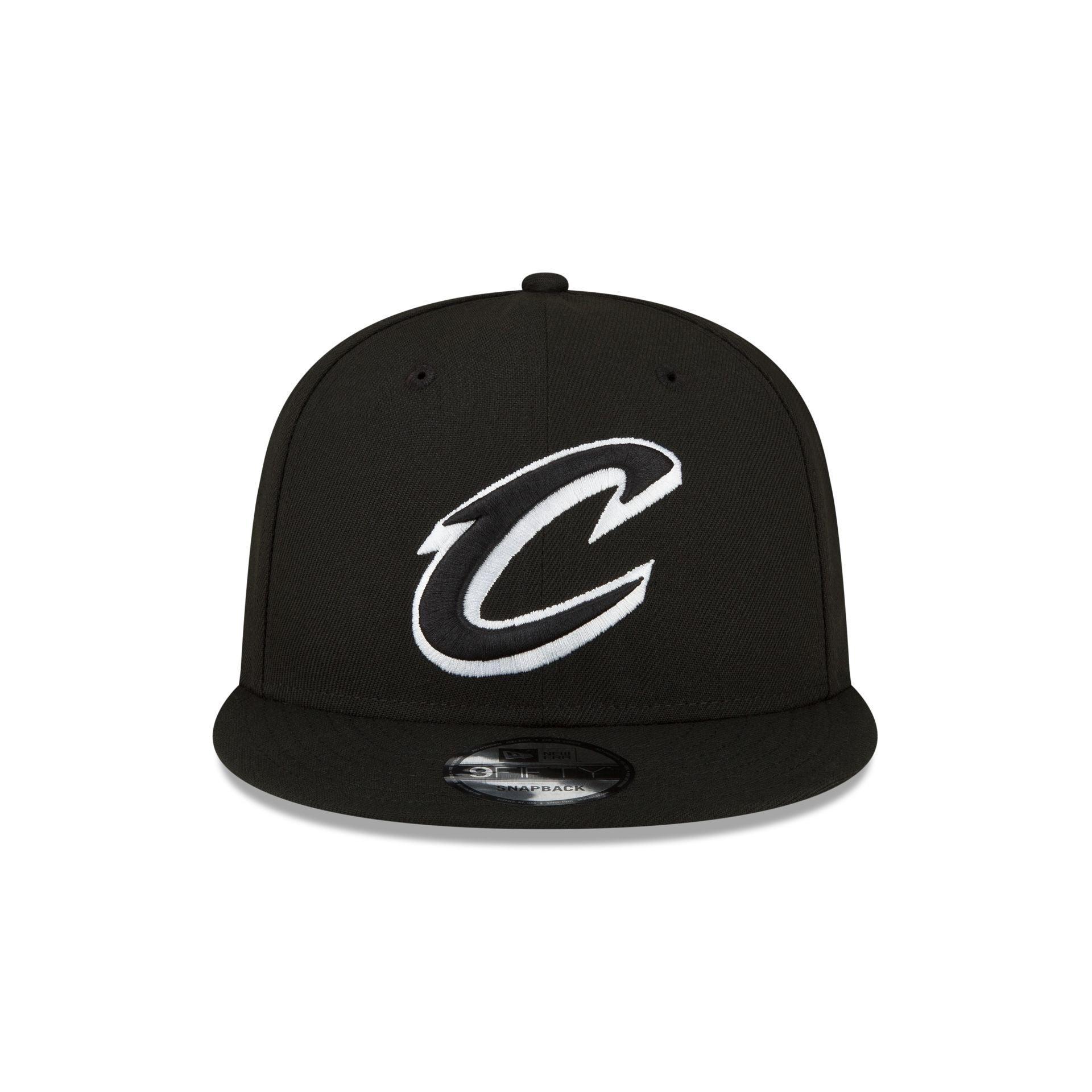 Cleveland Cavaliers Basic Black & White 9FIFTY Snapback Hat Male Product Image