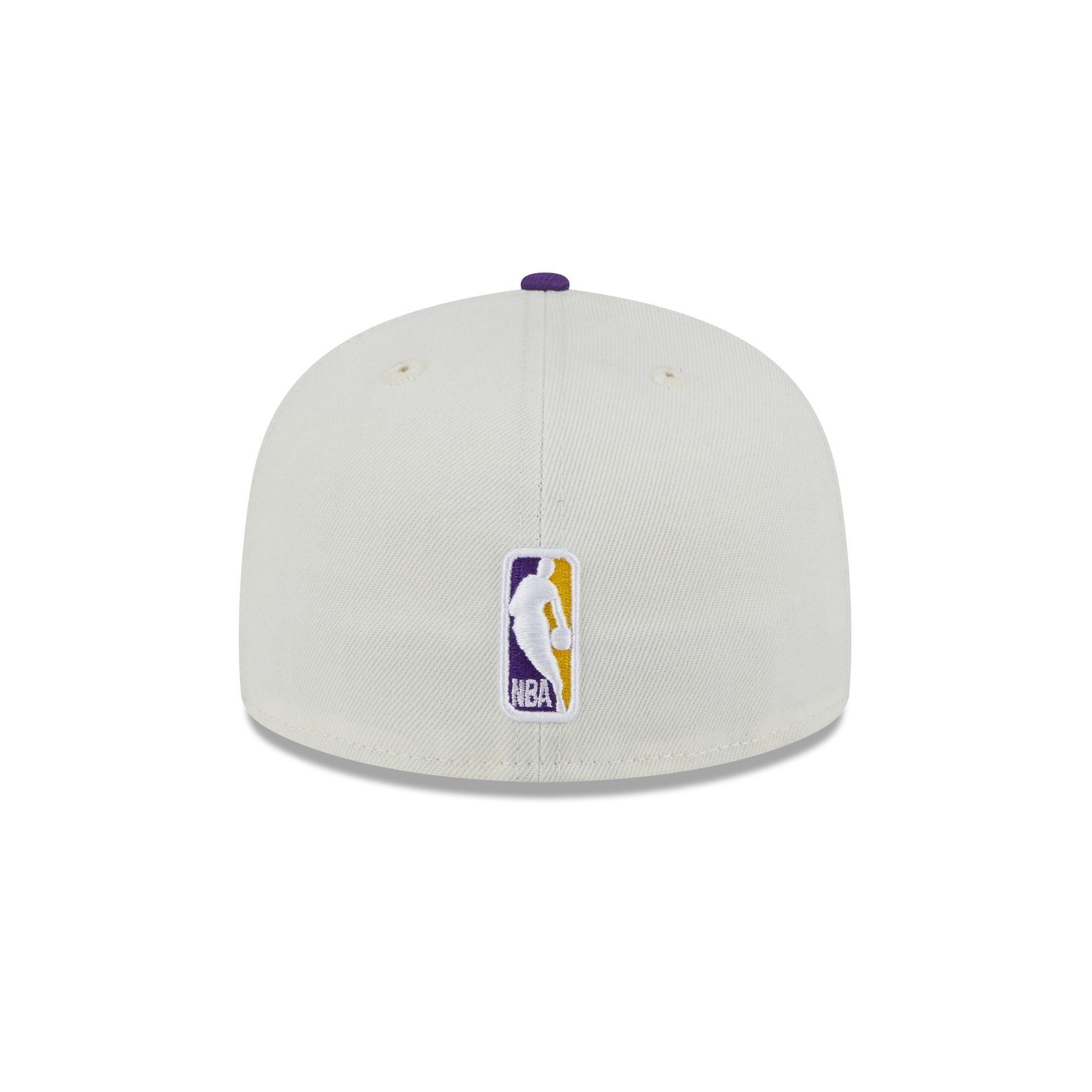 Los Angeles Lakers Lebron James Chrome White 59FIFTY Fitted Hat Male Product Image