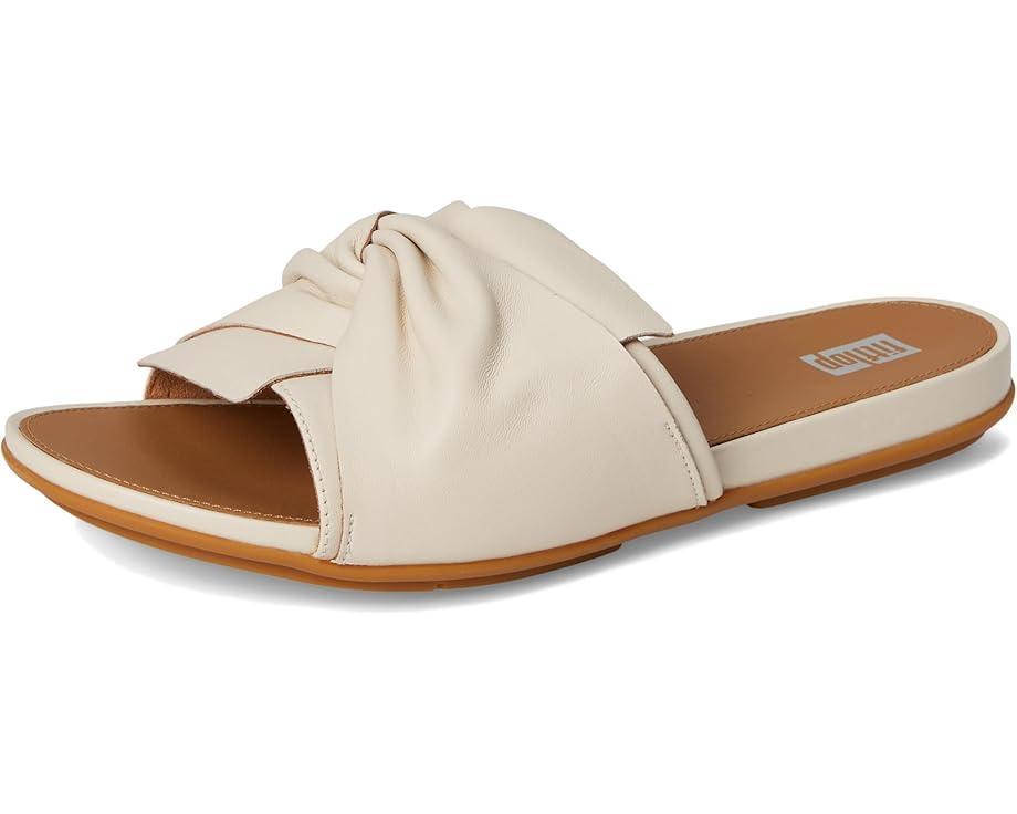 Gracie Crystal Maxi-Buckle Leather Slides Product Image