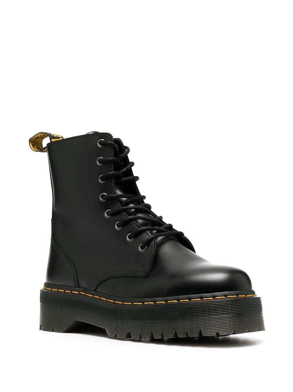 chunky lace-up leather boots Product Image