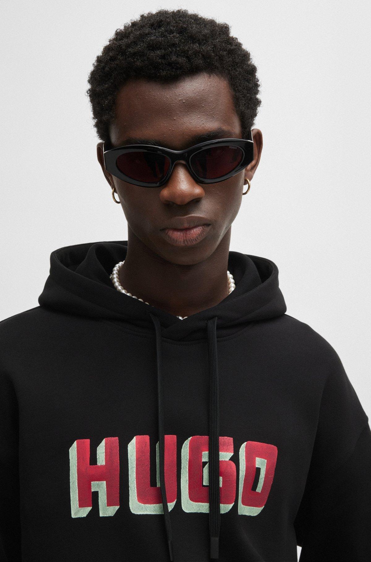 Logo-print hoodie in French-terry cotton Product Image