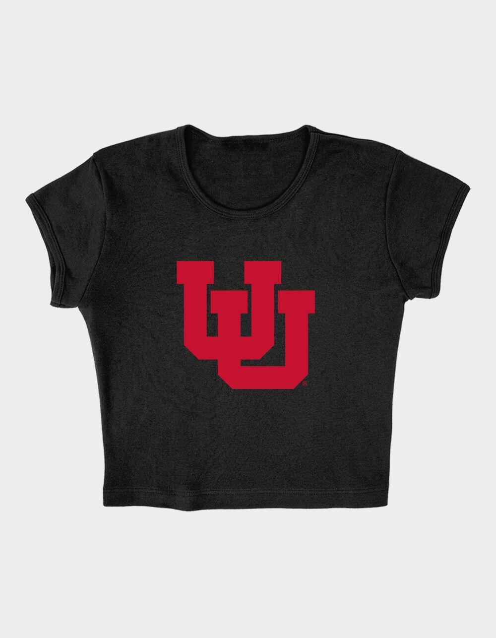 THE UNIVERSITY OF UTAH Distressed Primary Logo Womens Baby Rib Tee Product Image