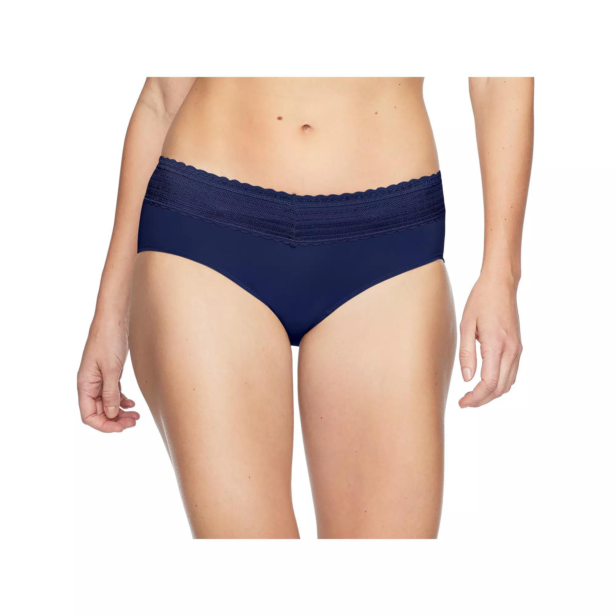 Warners No Pinching, No Problems Dig-Free Comfort Waist with Lace Microfiber Hipster 5609J, Womens Product Image
