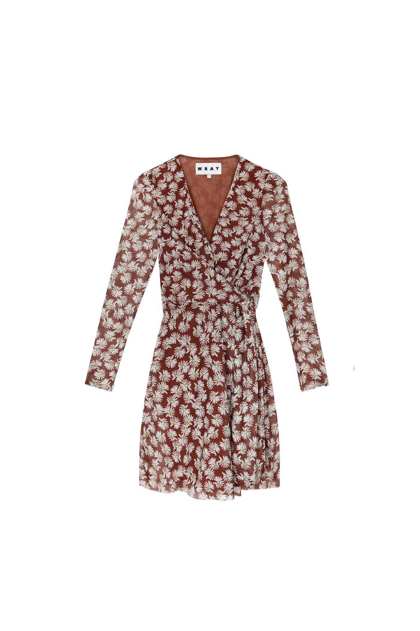Nia Mini Wrap Dress - Daisy Shower Product Image