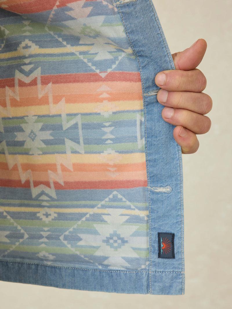 Doug Good Feather Indigo Herringbone Shirt Jacket - Blue Haven Wash Product Image