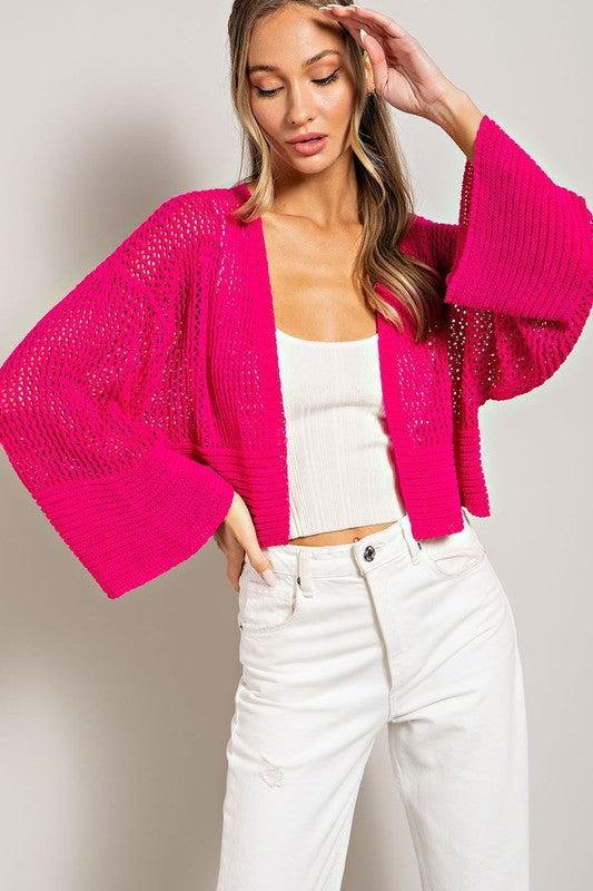 Eyelet Knit Cardigan Product Image