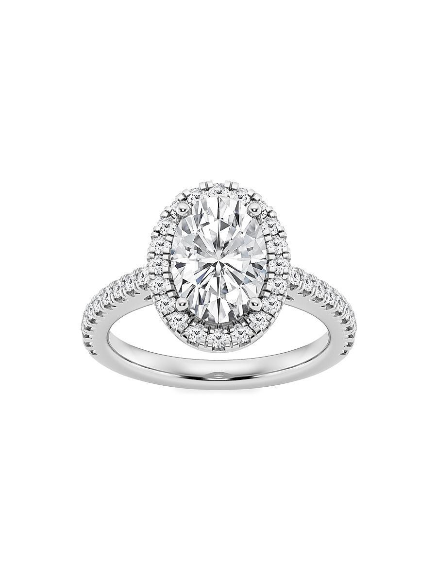 Womens Platinum & Oval Lab-Grown Diamond Halo Ring/1.30-3.60 TCW Product Image