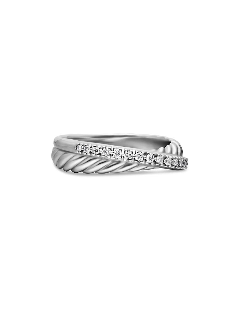David Yurman Crossover Ring with Diamonds Product Image