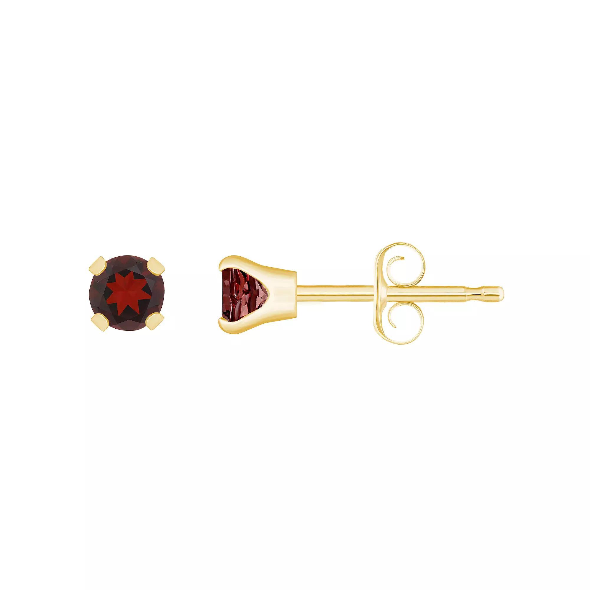 14k White Gold Gemstone Stud Earrings, Women's, December Product Image