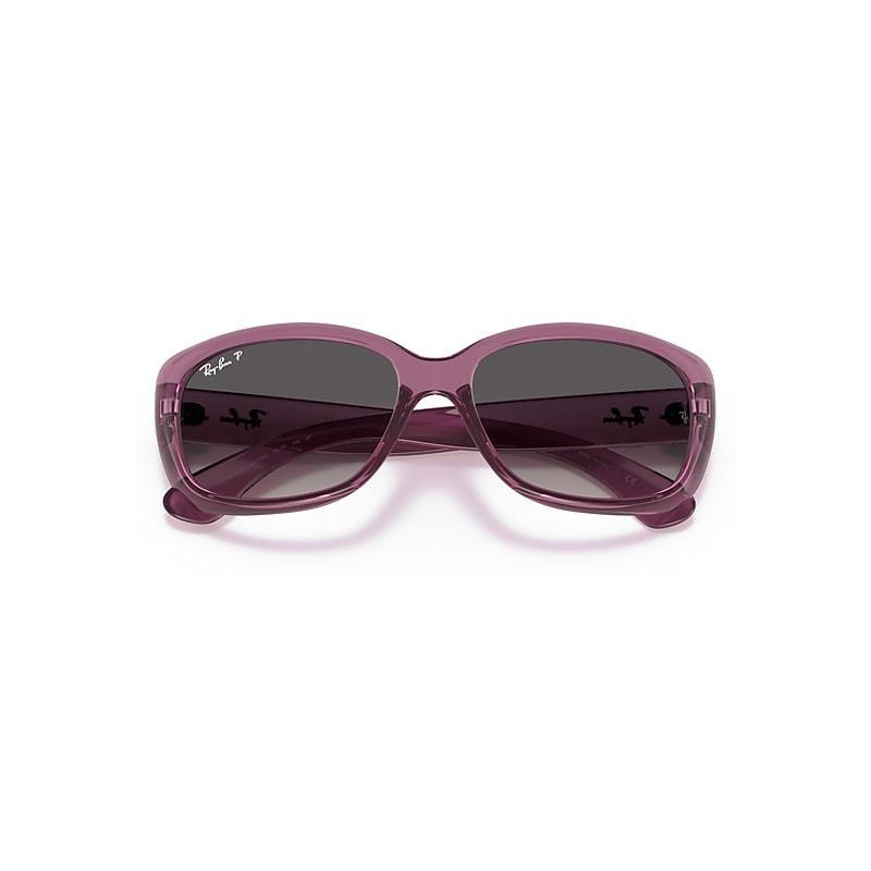 Ray-Ban Jackie Ohh Transparent Sunglasses Frame Grey Lenses Polarized Product Image