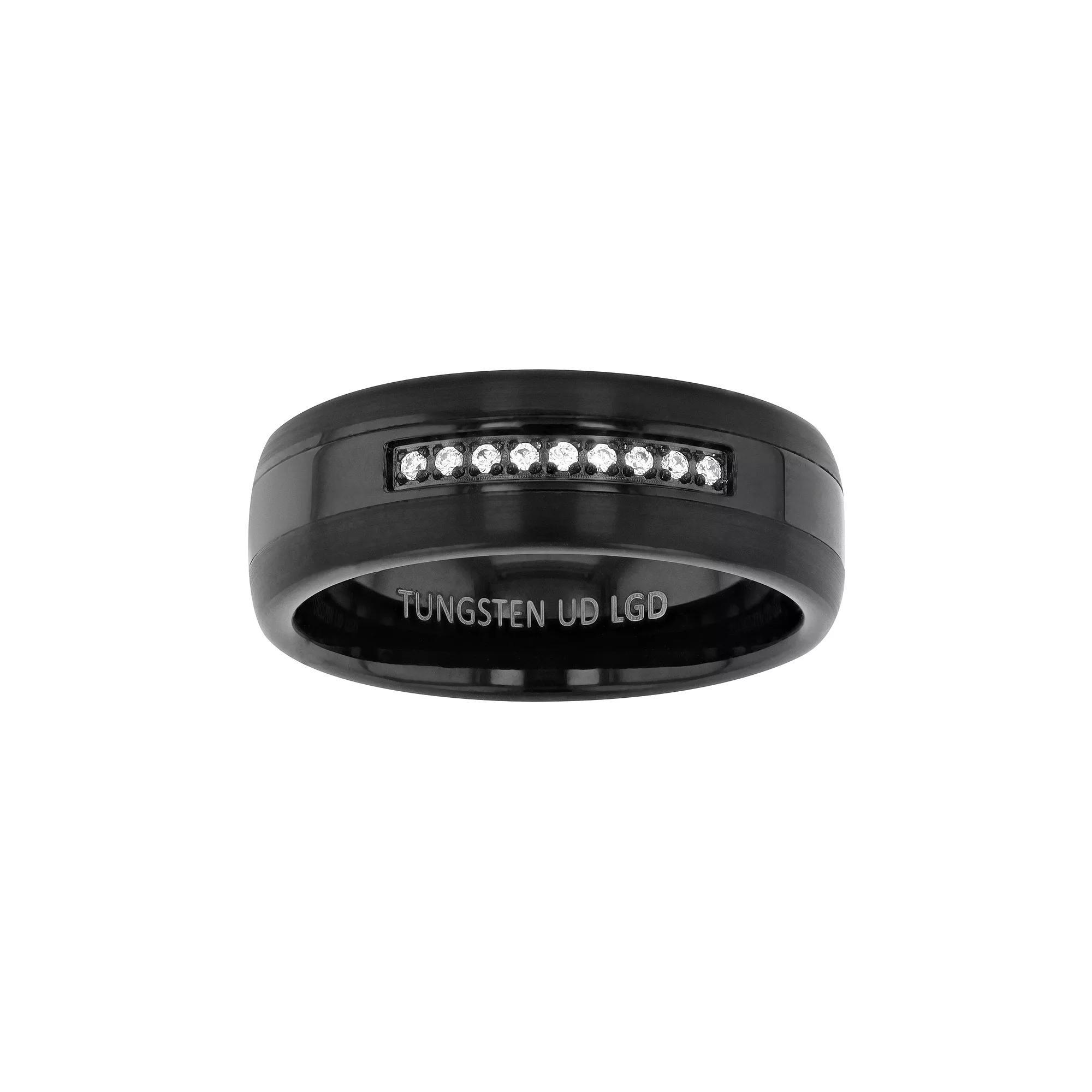 Diamond Brilliance Men's 1/10 Carat T.W. Lab-Created Diamond Band Ring, Black Product Image