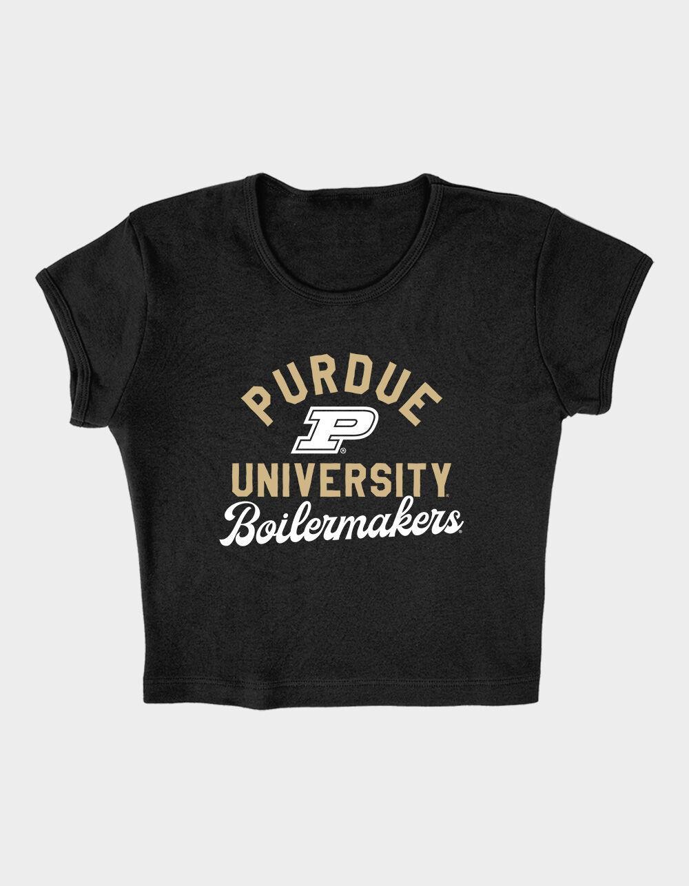 PURDUE UNIVERSITY Classic Script Womens Baby Rib Tee Product Image