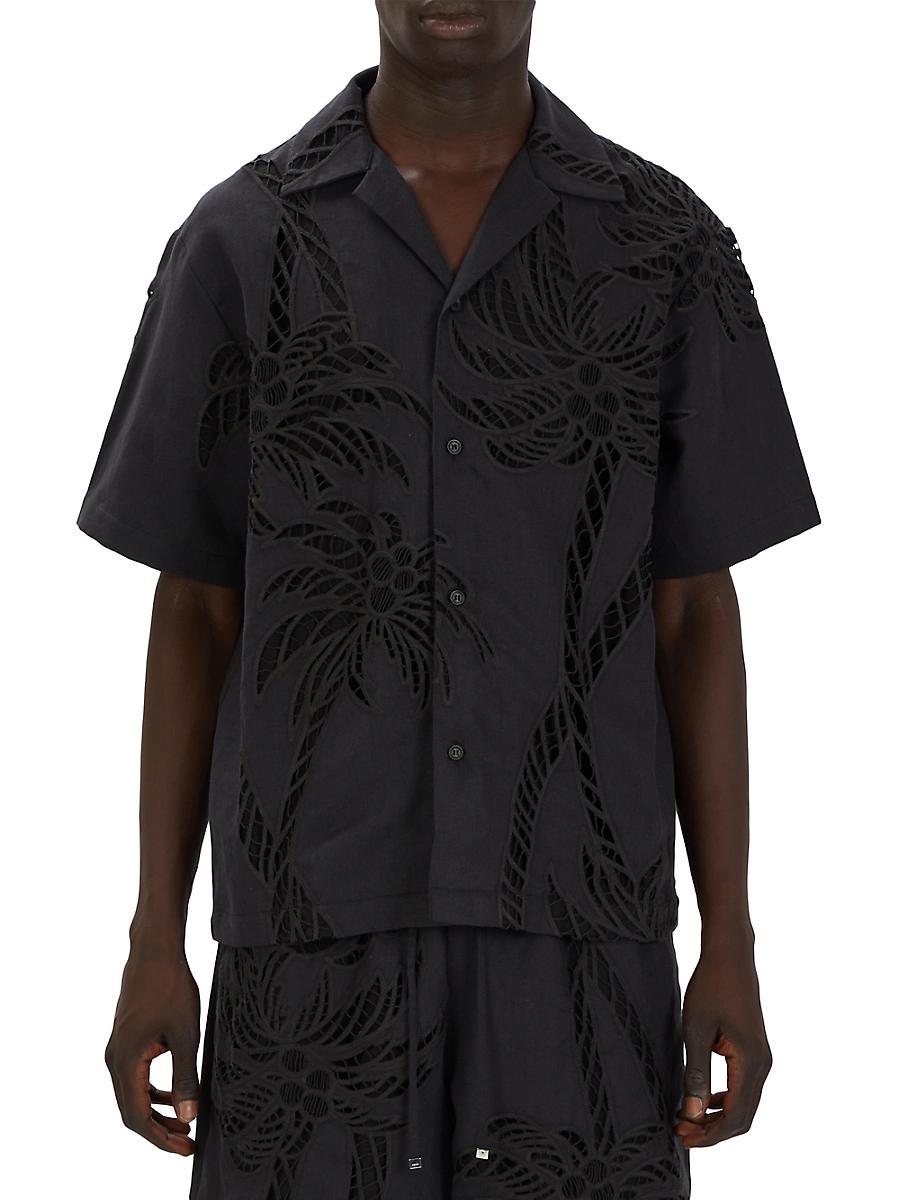 Mens Eyelet Palm Camp Shirt Product Image