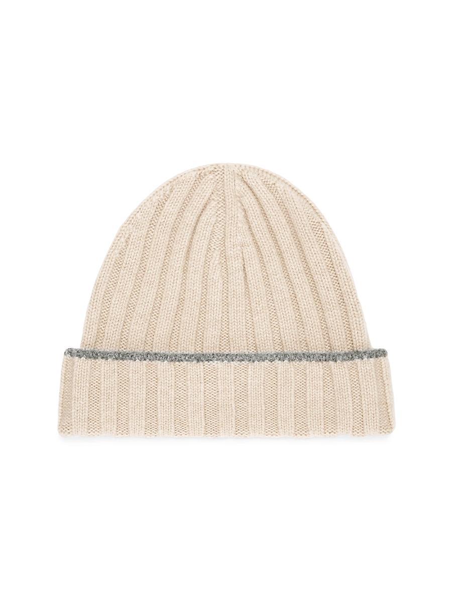 Mens Cashmere Rib Knit Beanie Product Image