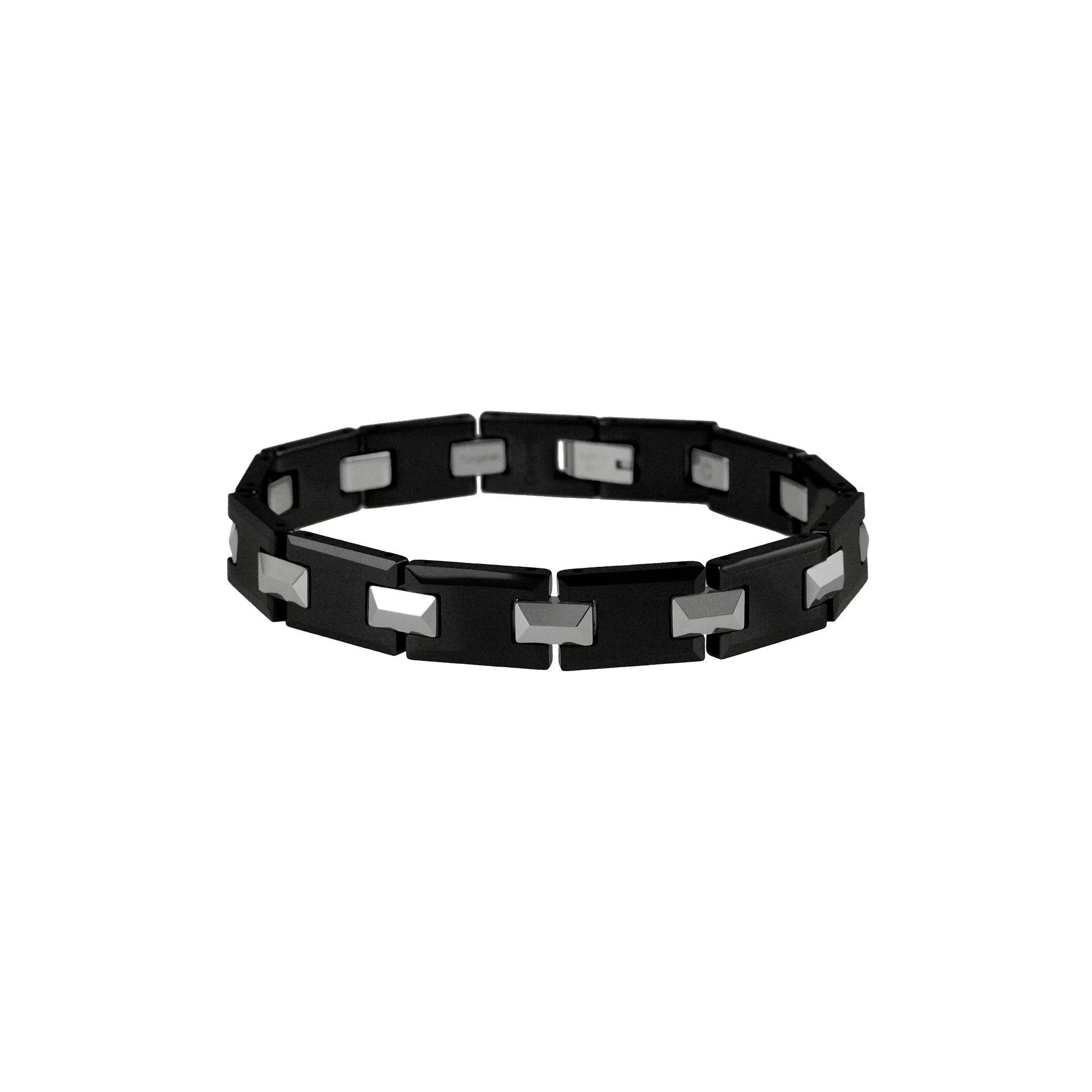Tungsten and Black Ceramic Bracelet - Men, Mens, Multicolor Product Image
