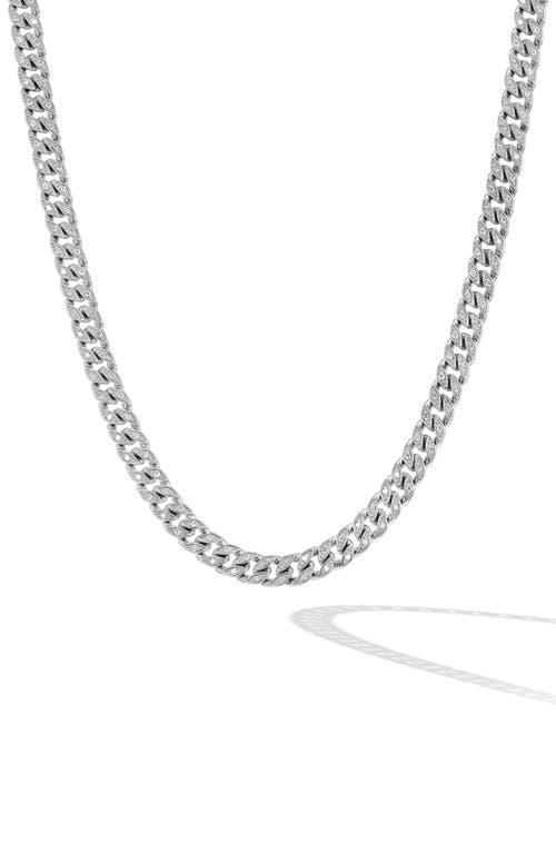 Mens Curb Chain Necklace in Sterling Silver, 6MM Product Image