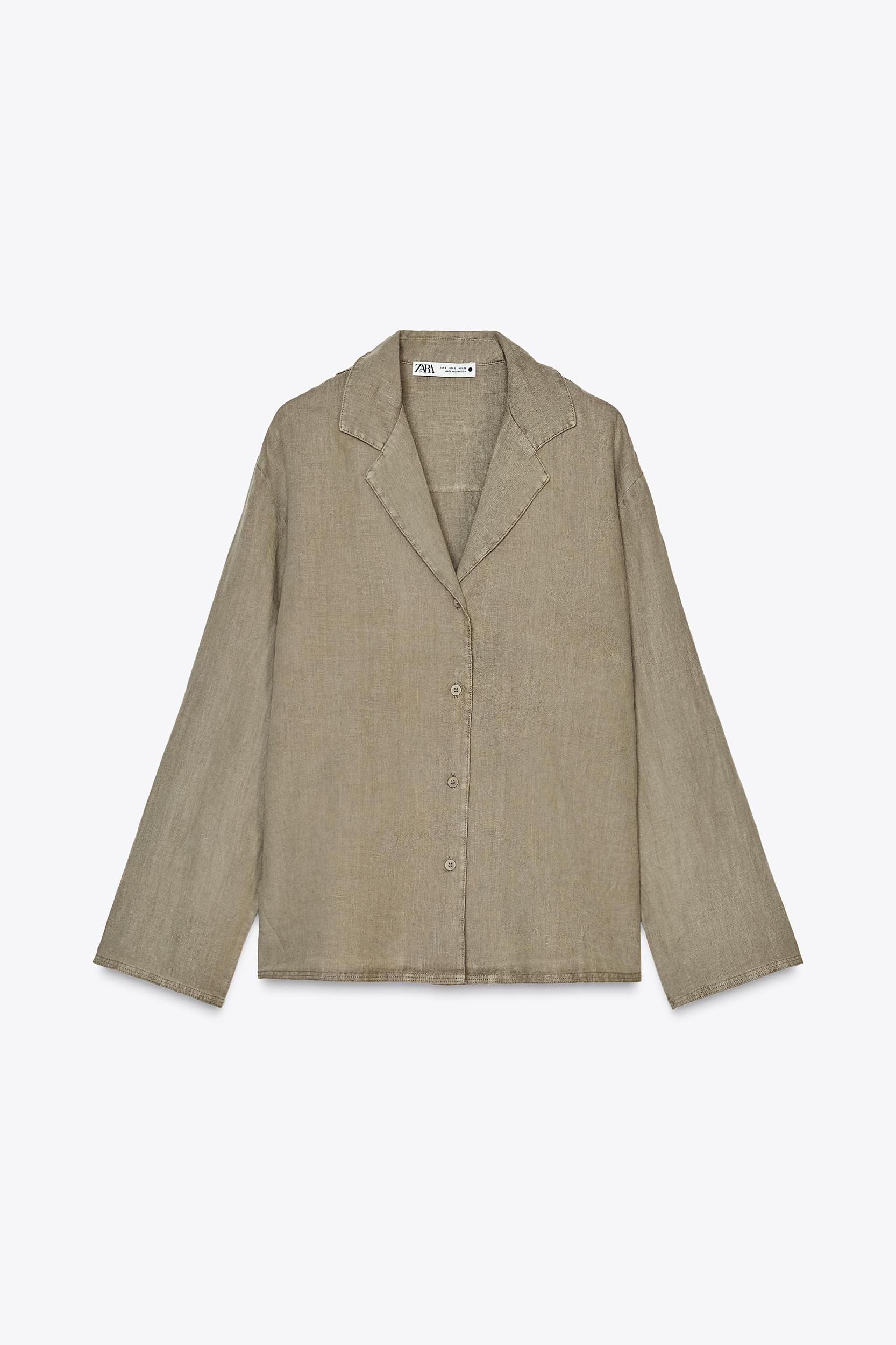 100% LINEN SHIRT ZW COLLECTION Product Image