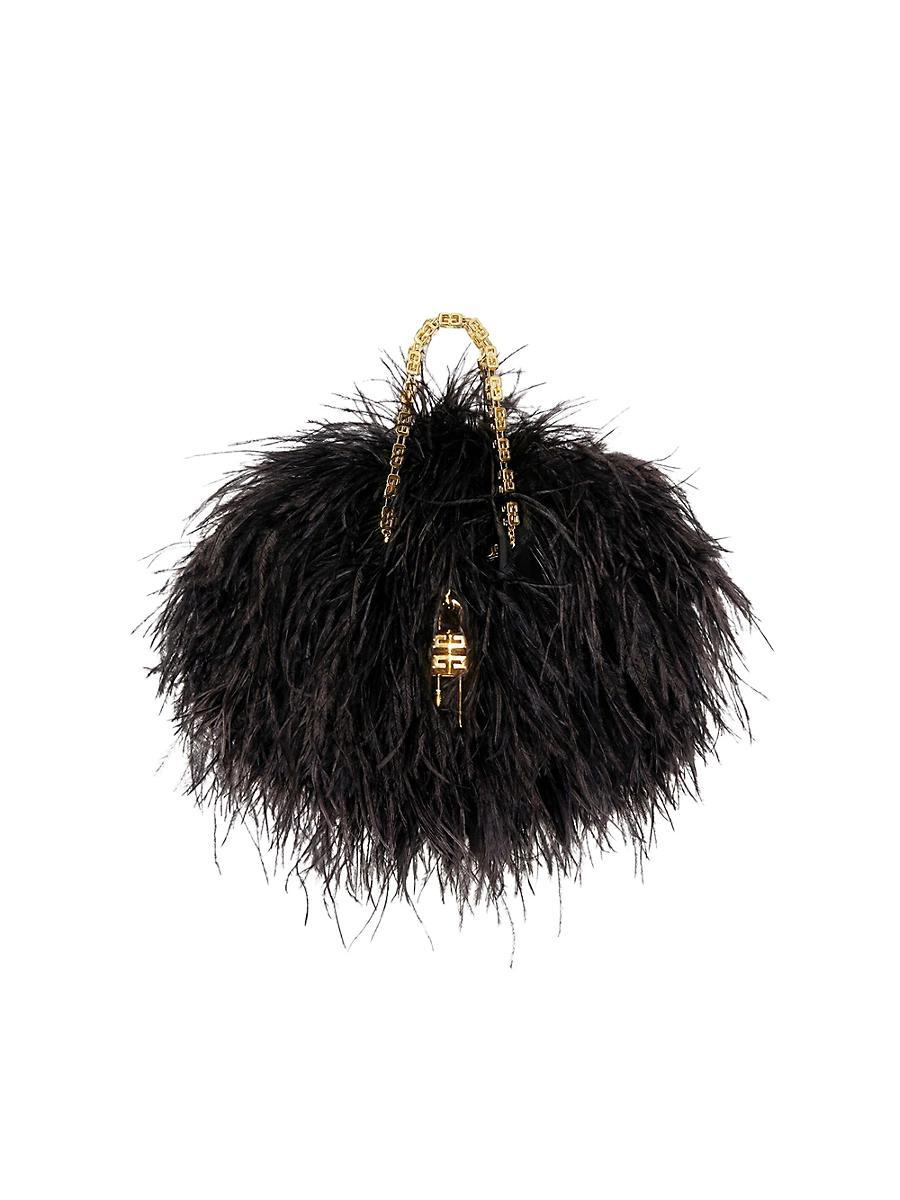 Womens Mini Kenny Bag in Silk with Feathers Product Image