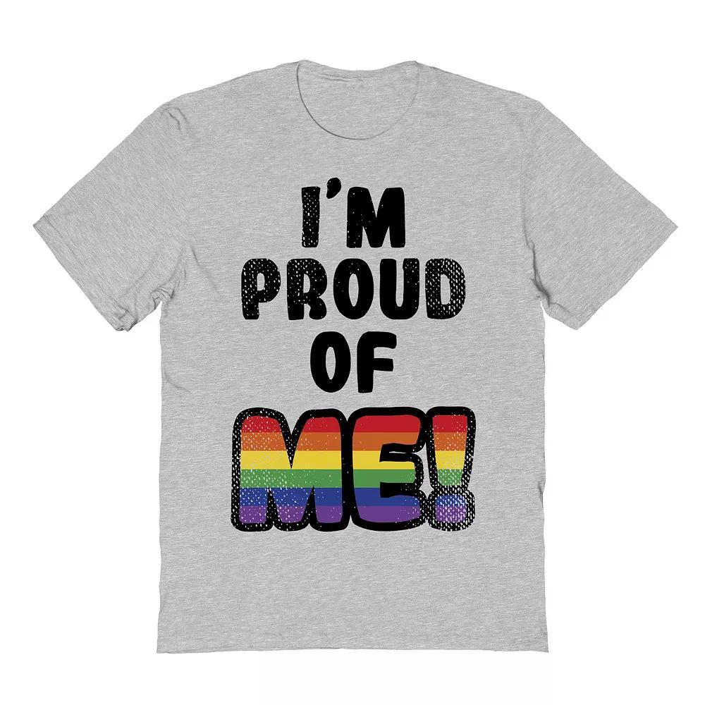 Men's COLAB89 by Threadless Im Proud Of Me Pride Graphic Tee, Size: Large, Sport Gray Product Image