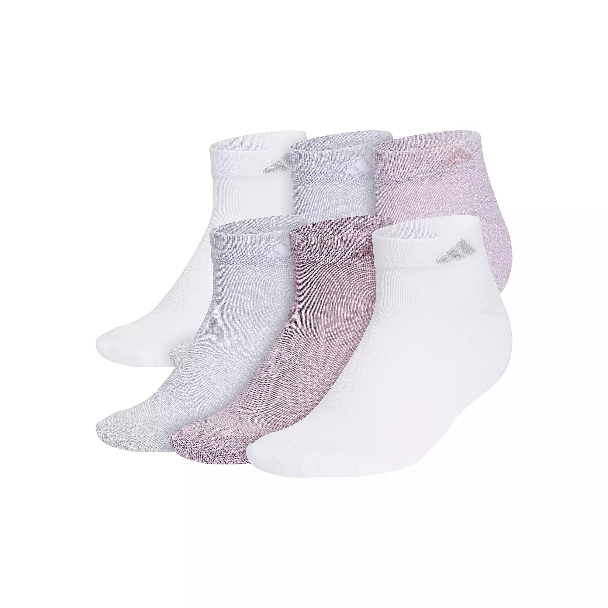 Women's adidas Athletic Low-Cut Sock 6-Pack, Size: 5-10, Light Purple Product Image
