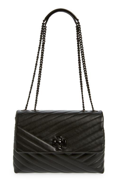 Womens Large Kira Chevron Leather Shoulder Bag Product Image