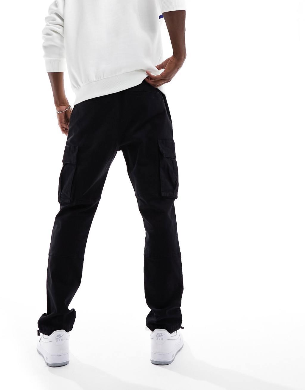 Pacsun slim leg cargo pants in black Product Image