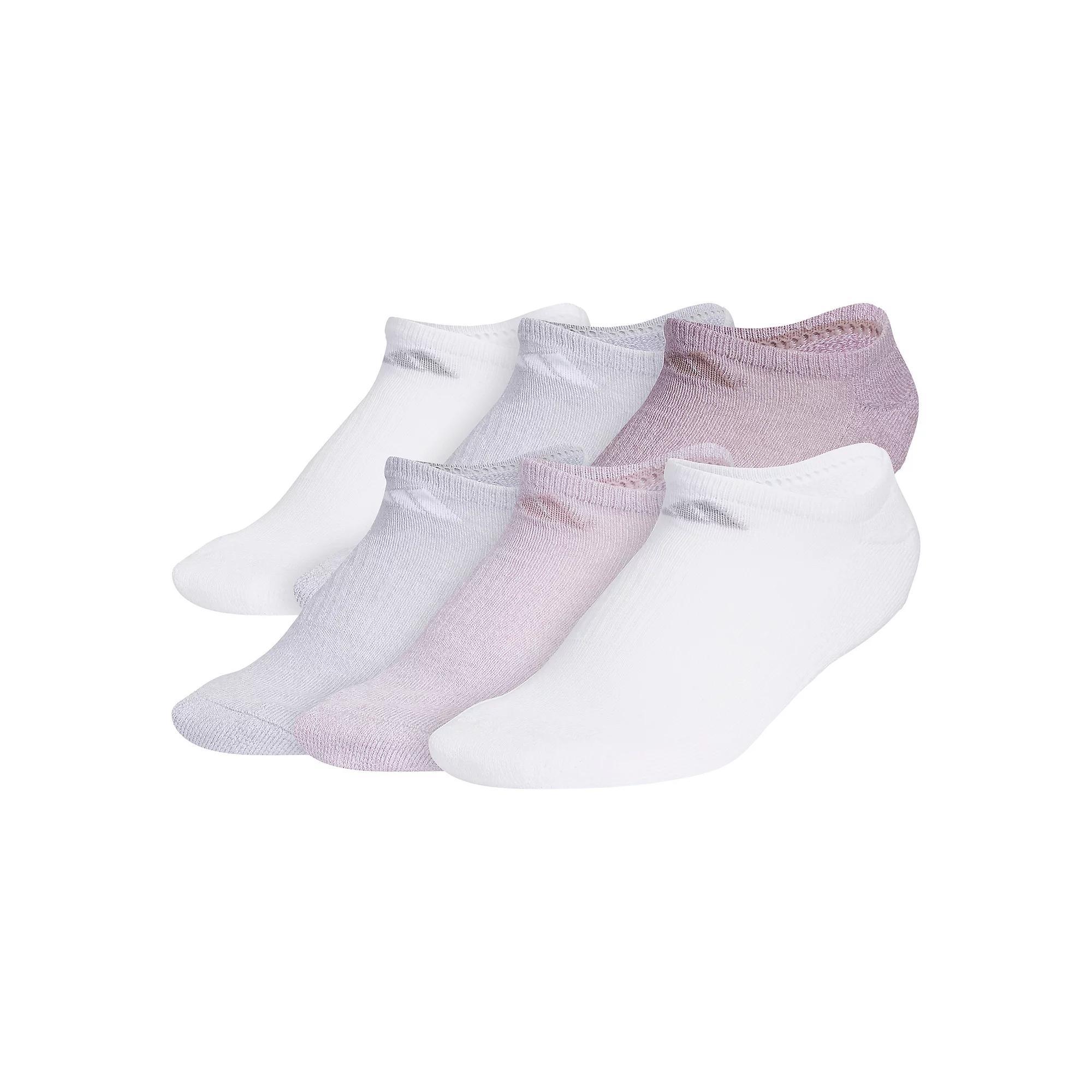 Women's adidas 6-Pack Athletic No-Show Socks, Size: 5-10, Light Purple Product Image