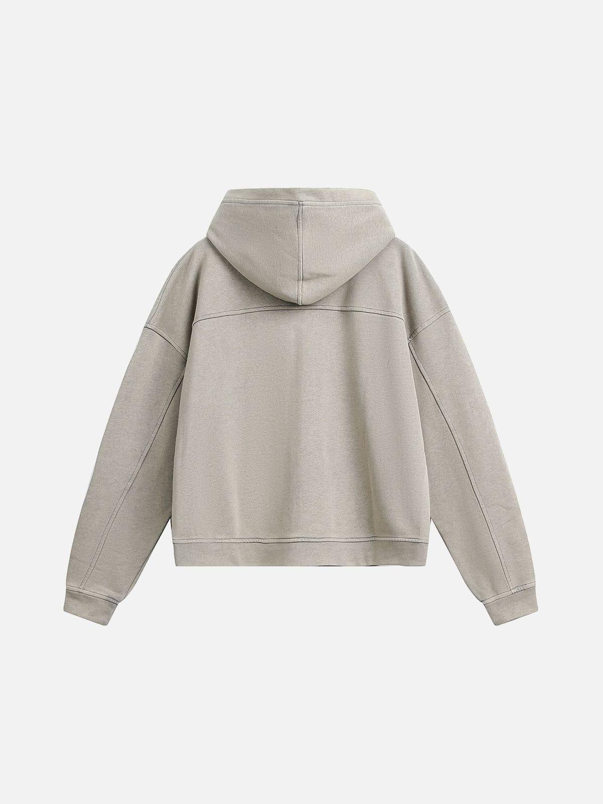 Aelfric Eden Distressed Boxy Zip Up Hoodie Product Image