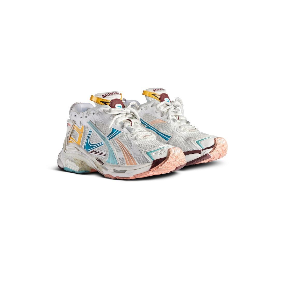 Women's Runner Sneaker  in White/yellow/pink/blue Product Image