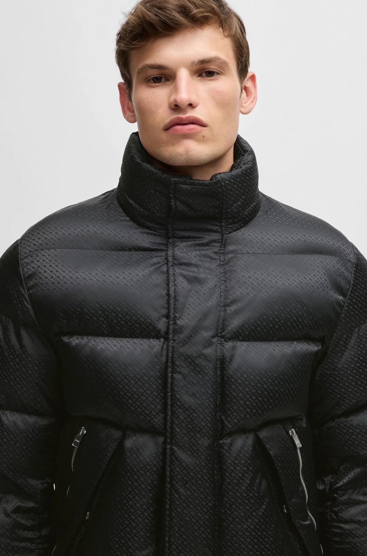 Boss Water-Repellant Puffer Jacket with Micro Monograms Product Image
