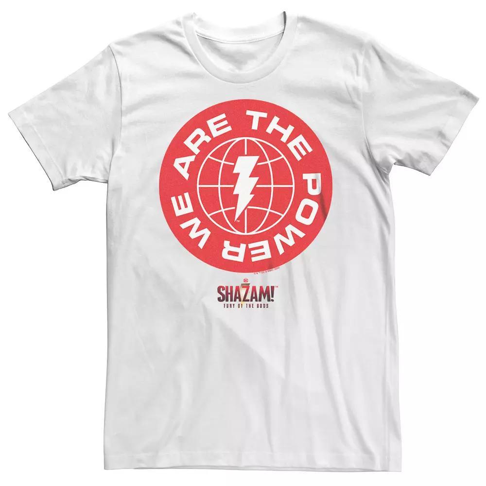 Big & Tall Shazam Fury Of The Gods We Are The Power Logo Tee, Men's, Size: 3XL Tall, White Product Image