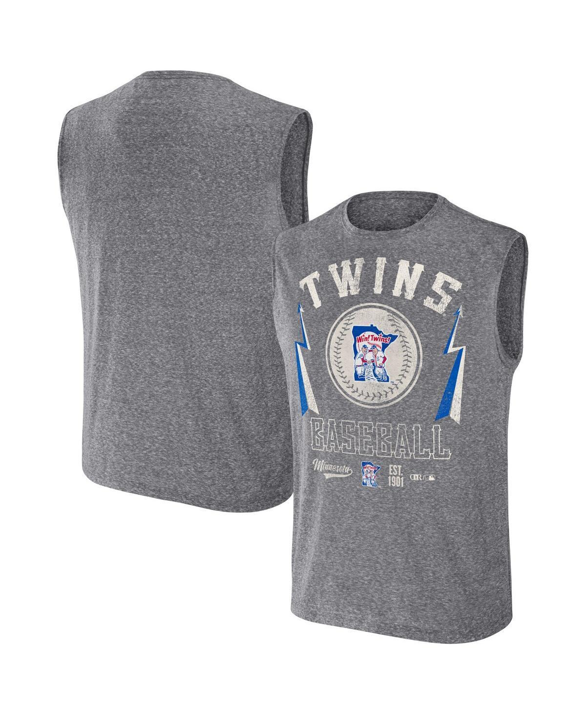 Men's Darius Rucker Collection by Fanatics Charcoal Minnesota Twins Muscle Tank Top, Size: Medium Product Image