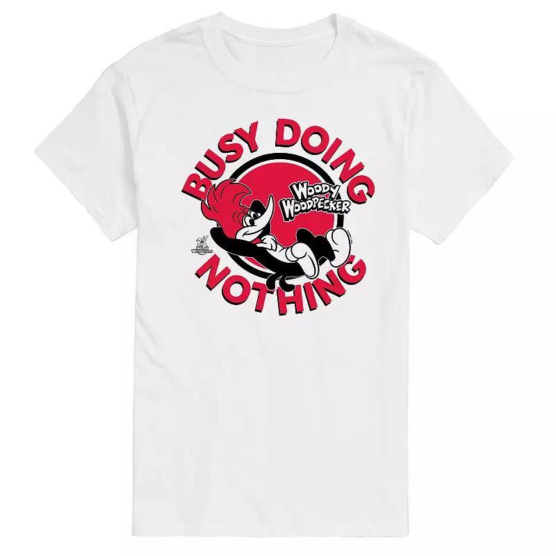 Big & Tall Woody Woodpecker Busy Doing Nothing Graphic Tee, Mens Product Image