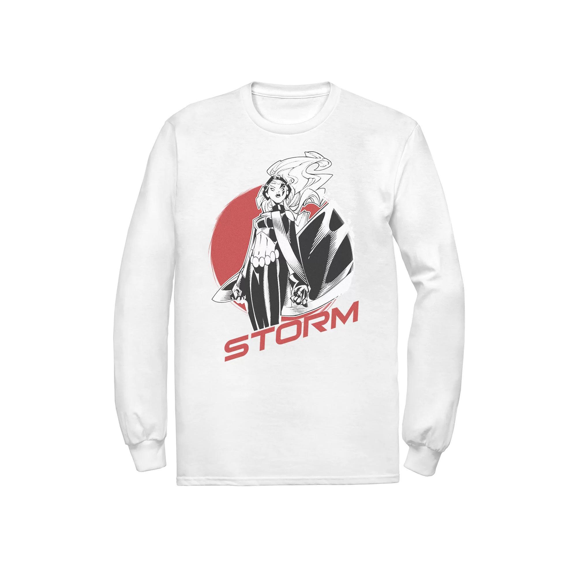 Men's Marvel X-Men Storm Stand Alone Profile Badge Long Sleeve Graphic Tee, Size: XXL, White Product Image