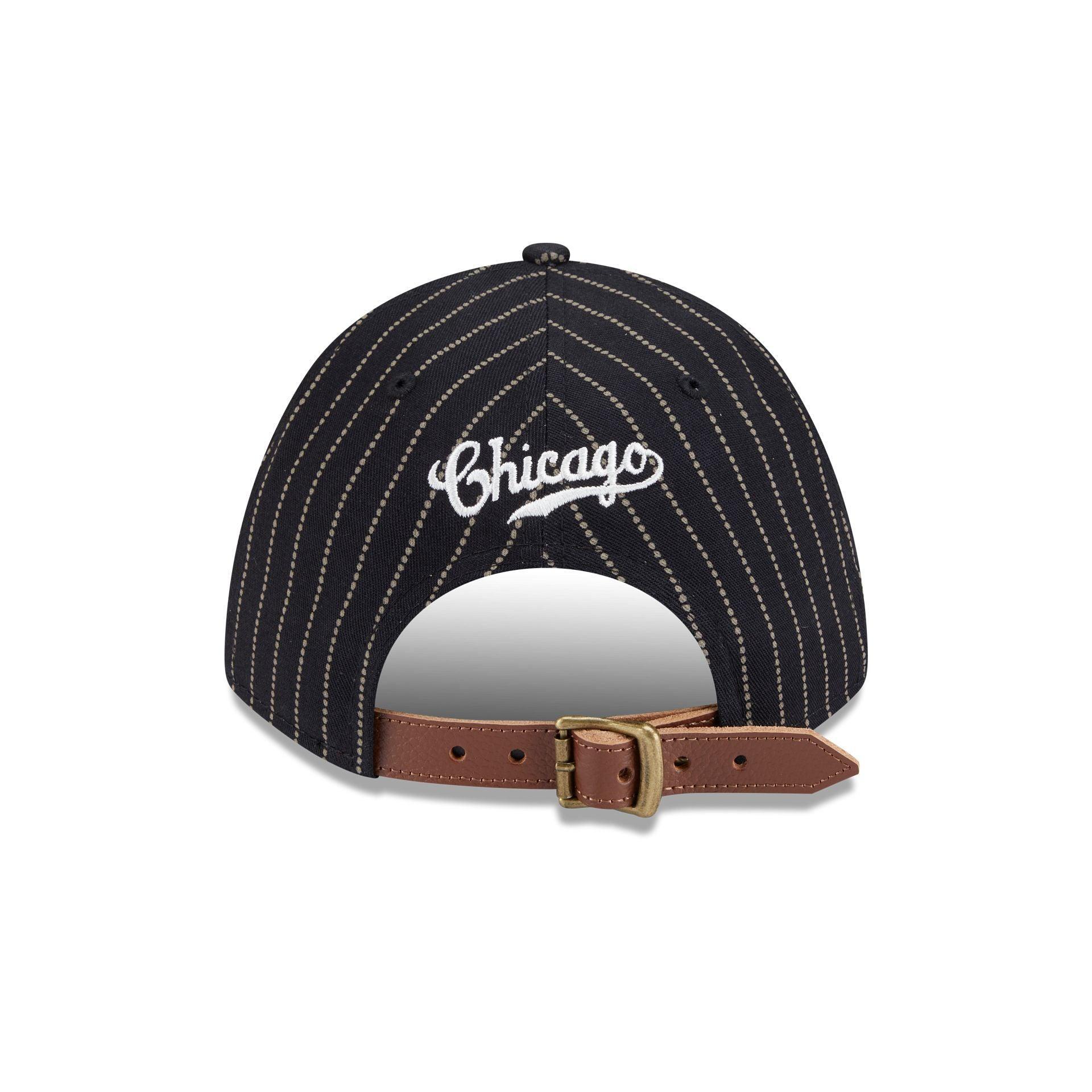 Chicago Cubs Dotted Pinstripe 9FORTY M-Crown A-Frame Adjustable Hat Male Product Image