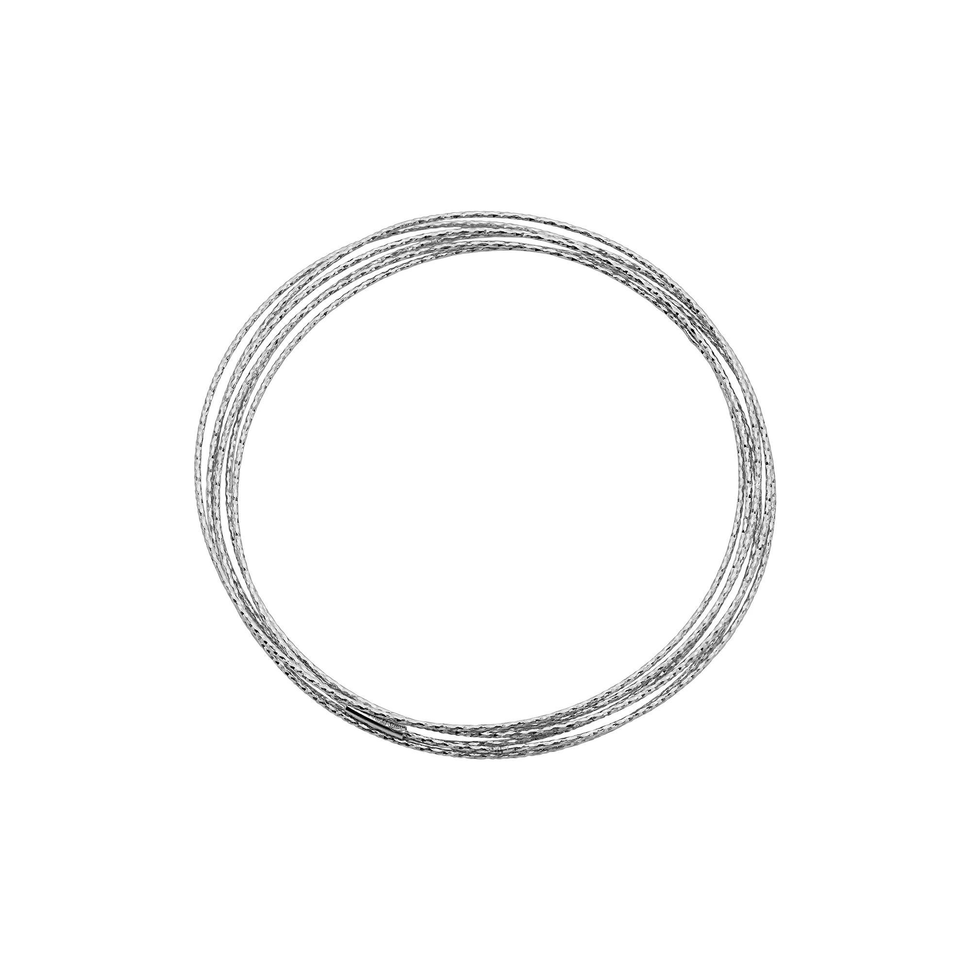 Jordan Blue Sterling Silver Interlocking Bangle Bracelet, Women's, Grey Product Image