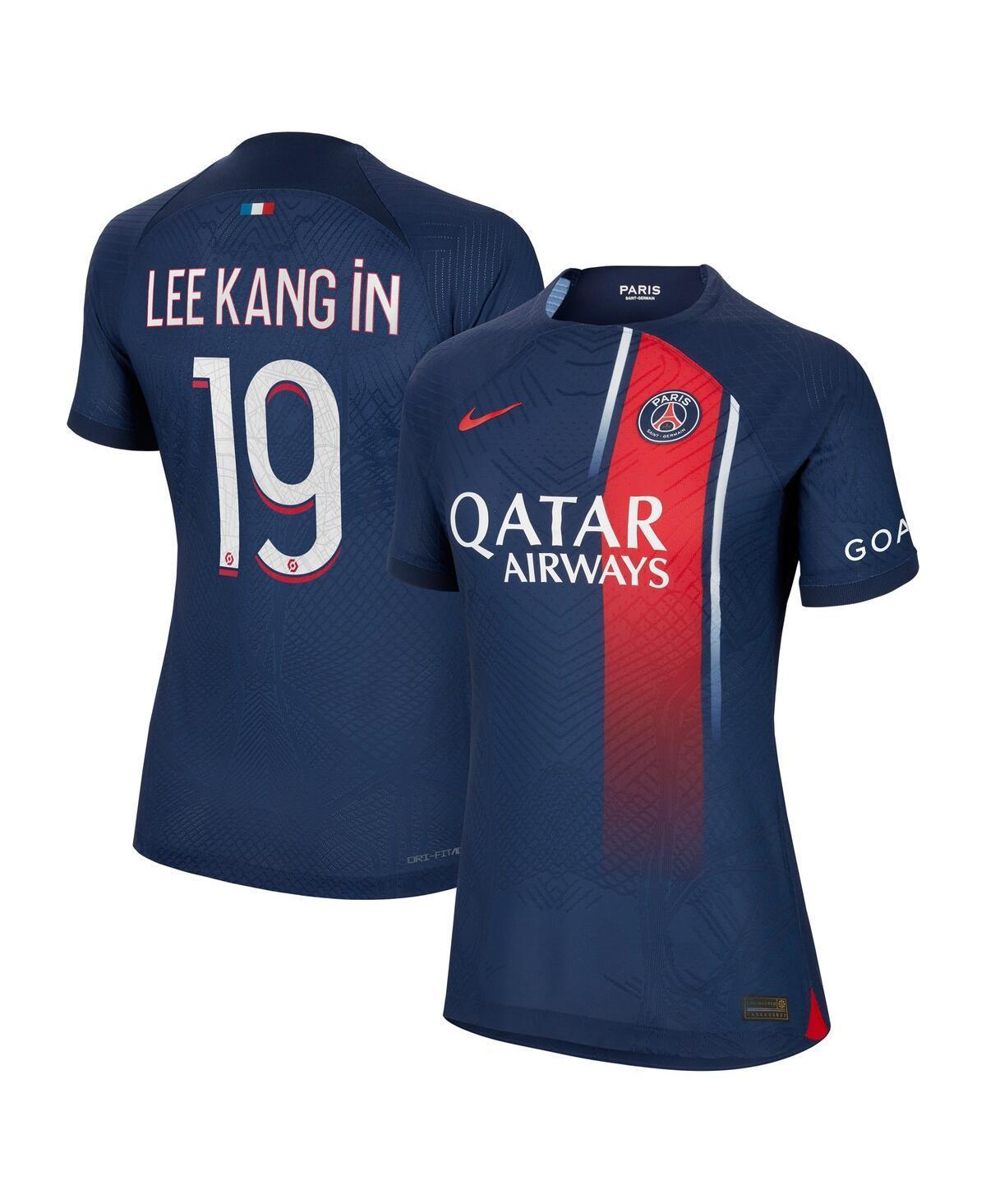 Women's Nike Lee Kang In Navy Paris Saint-Germain 2023/24 Home Authentic Player Jersey, Size: Large, Psg Blue Product Image