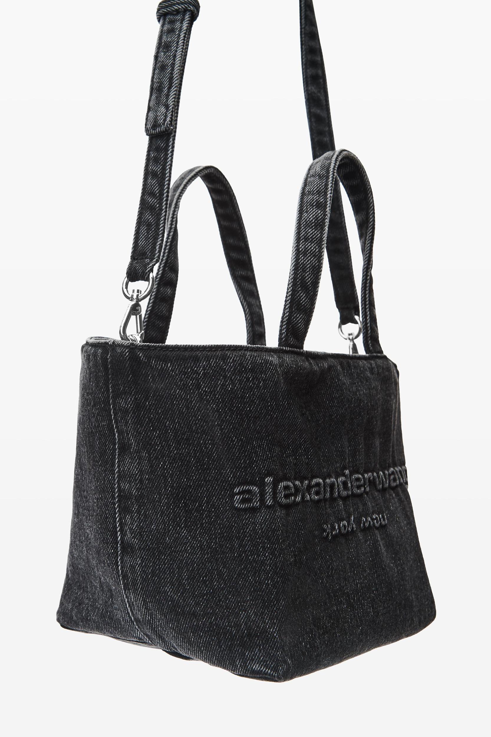 Punch Small Tote Bag In Cotton Denim Product Image