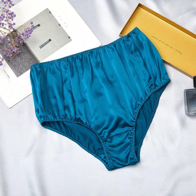 Pearl White Pure Mulberry Silk T-String Panties | Mid to High Waist | 22 Momme | Float Collection Product Image
