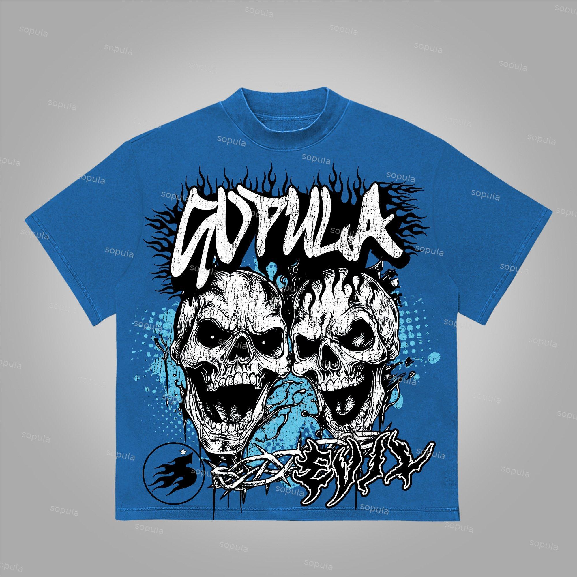 Sopula You Better Know Evil Skull Graphic Cotton T-Shirt Product Image